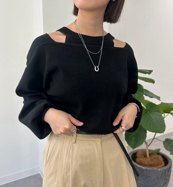  「クロスニットSET」|ニット・セーター|ブラック