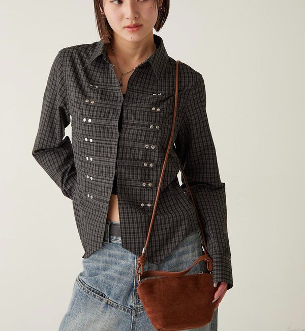  「【WEB限定】２WAYスウェードバッグ」|ショルダー・メッセンジャー|