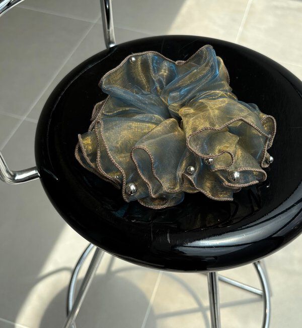  「〈GOLDY/ゴールディ〉オーガンジーシルバードットシュシュ」|リング|