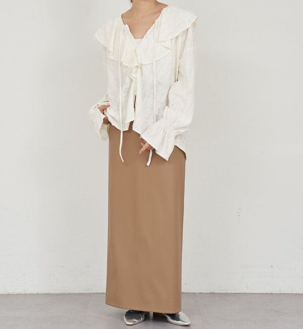  「ニュアンスフリルカラーブラウス」|シャツ・ブラウス|