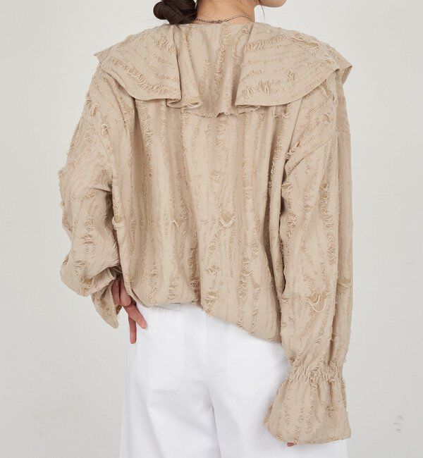  「ニュアンスフリルカラーブラウス」|シャツ・ブラウス|