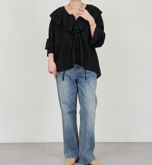  「ニュアンスフリルカラーブラウス」|シャツ・ブラウス|