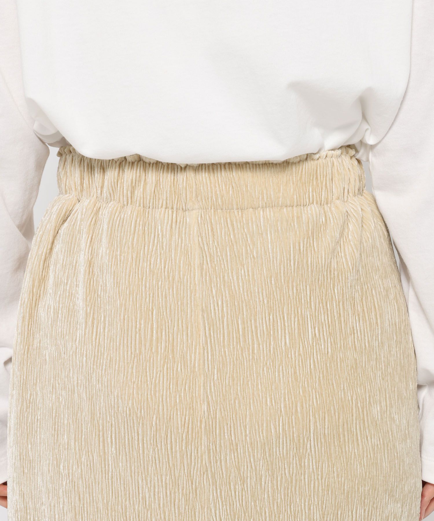 LOWRYS FARM「シャイニーベロアタイトスカート」|スカート|