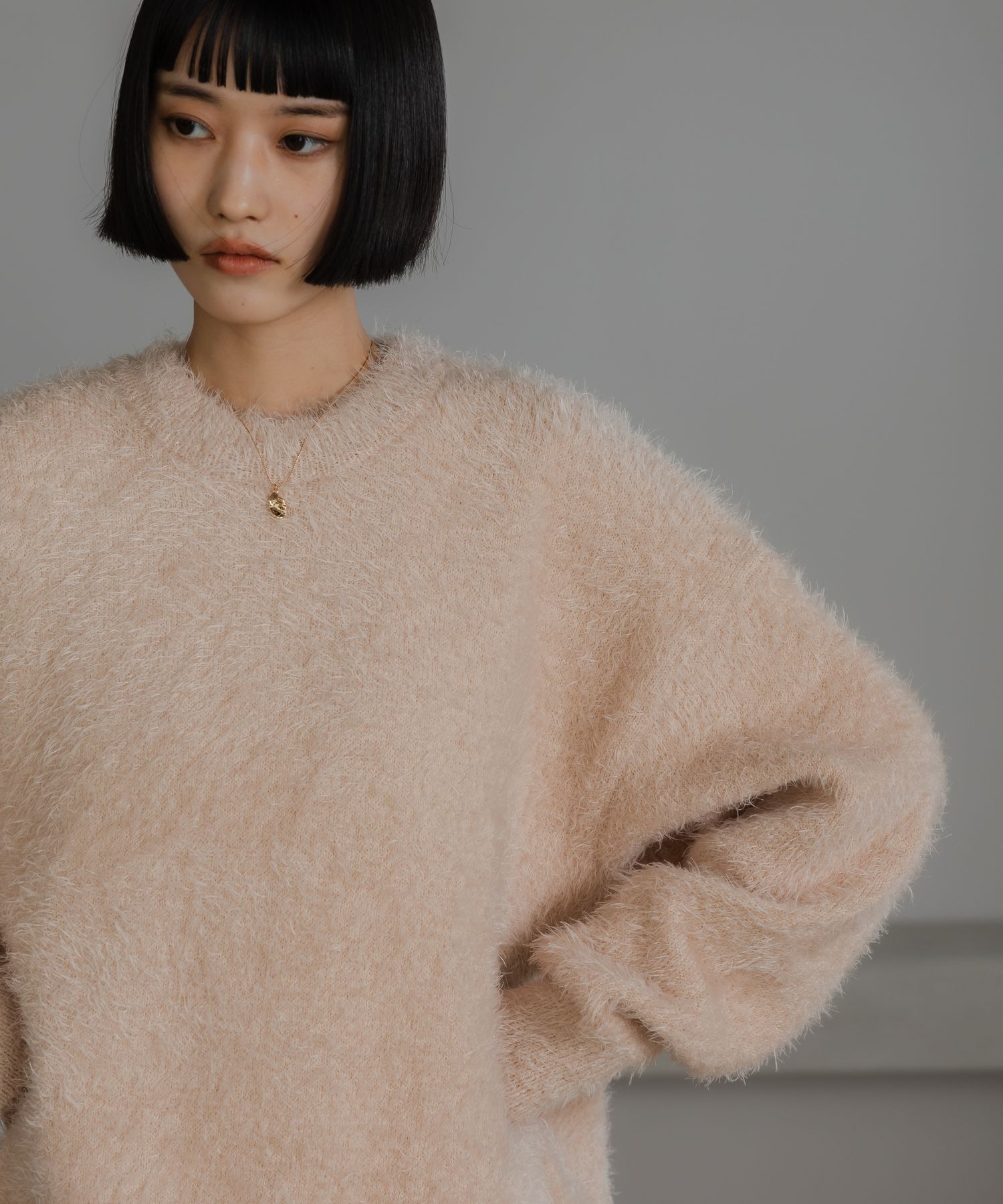 LOWRYS FARM「シャギープルオーバーＬＳ」|ニット・セーター|