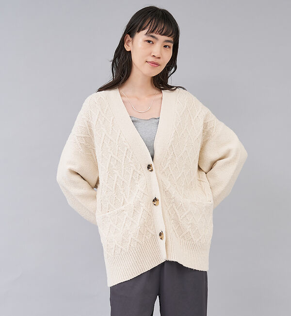 collex「【セットアップ対応】オーガニックコットンカーディガン」|カーディガン|アイボリー
