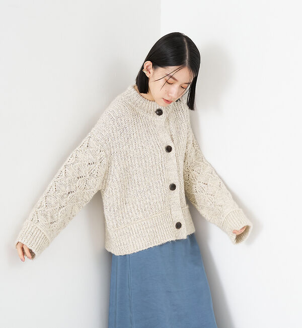 collex「ミックスヤーンボックスショートカーディガン」|カーディガン|