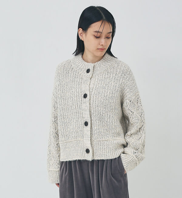 collex「ミックスヤーンボックスショートカーディガン」|カーディガン|