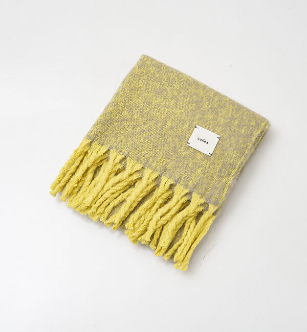 collex「メランジフリンジブランケット 60&times;180cm」|ブランケット|イエロー
