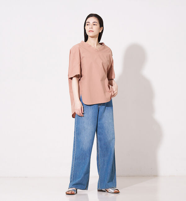 collex「オフスタンドカラーコットンブラウス」|シャツ・ブラウス|