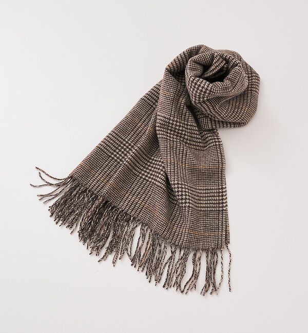 collex「ウールチェックマフラー」|マフラー|ブラウン