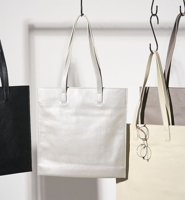 collex「シュリンクレザートートバッグ」|トートバッグ|シルバー