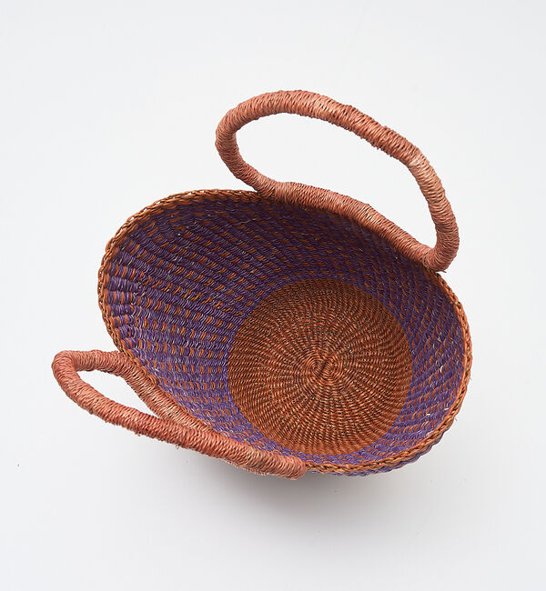 collex「ニャリガバスケット ニケチェック S ライラック」|かごバッグ|