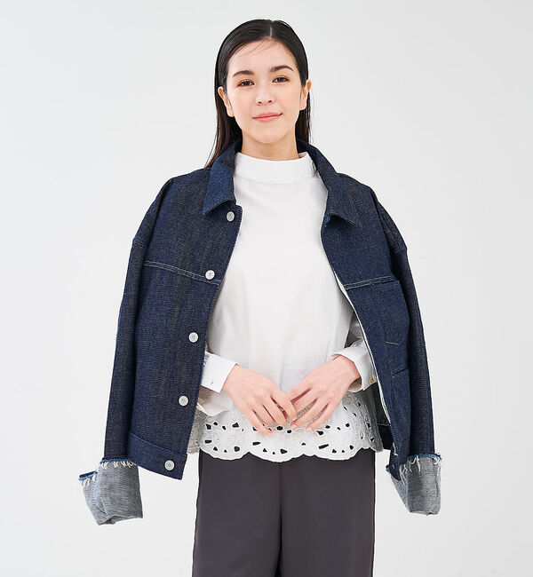 collex「レース切替スタインドカラーブラウス」|シャツ・ブラウス|