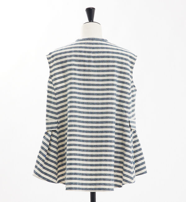 collex「ボーダーノースリーブブラウス」|シャツ・ブラウス|