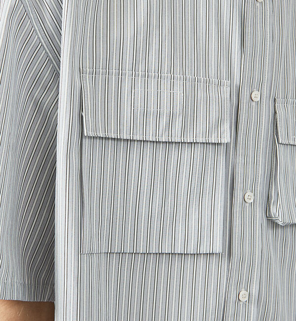 ABAHOUSE「ファンクショナルストライプ 半袖シャツ」|シャツ・ブラウス|