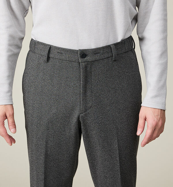 ABAHOUSE「【上下2点SET/WEB限定】ヘリンボーン ジャガード ニットセットアップ /」|スーツ|