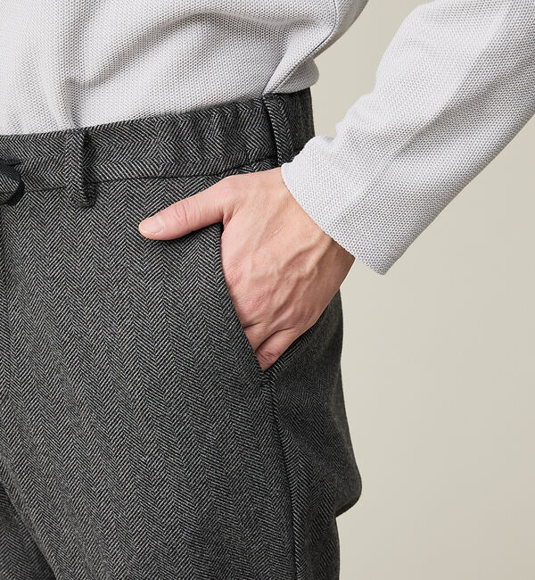 ABAHOUSE「【上下2点SET/WEB限定】ヘリンボーン ジャガード ニットセットアップ /」|スーツ|