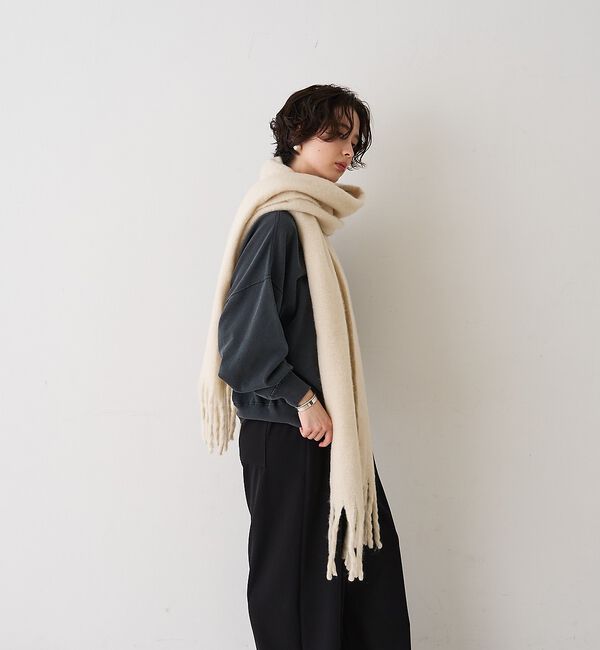 Rouge vif「【一部店舗限定】ボリュームフリンジマフラー/ストール」|マフラー|