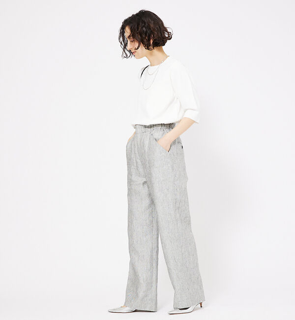 qualite「レーヨンストレッチボートネックニット」|ニット・セーター|