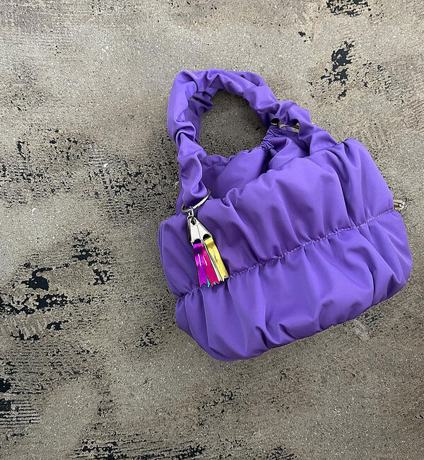 NOMINE「【cheek】pokkori kincyaku2way 2WAY 巾着 ミニトー」|トートバッグ|パープル