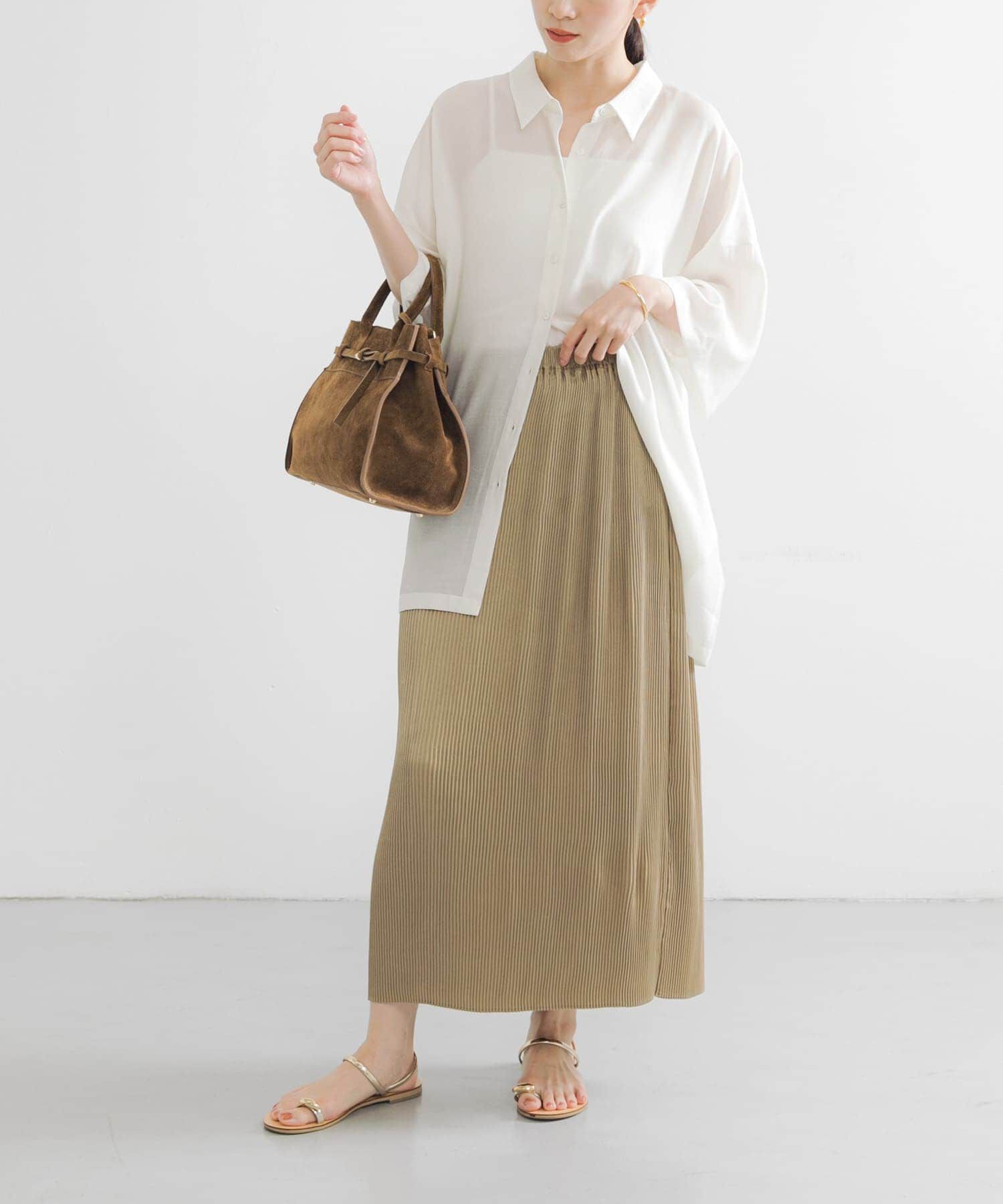 URBAN RESEARCH「サテンプリーツストレートラインスカート」|スカート|