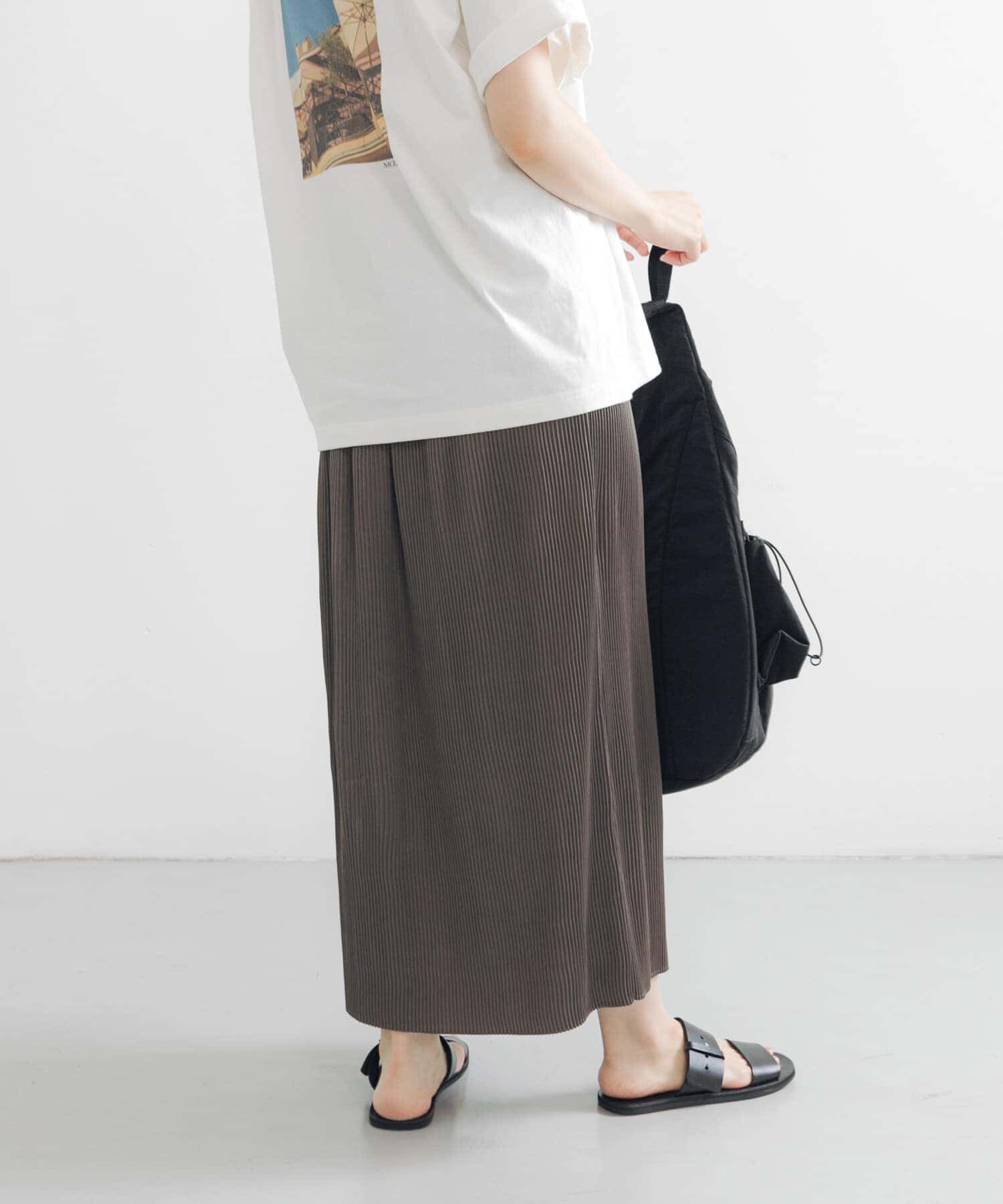 URBAN RESEARCH「サテンプリーツストレートラインスカート」|スカート|