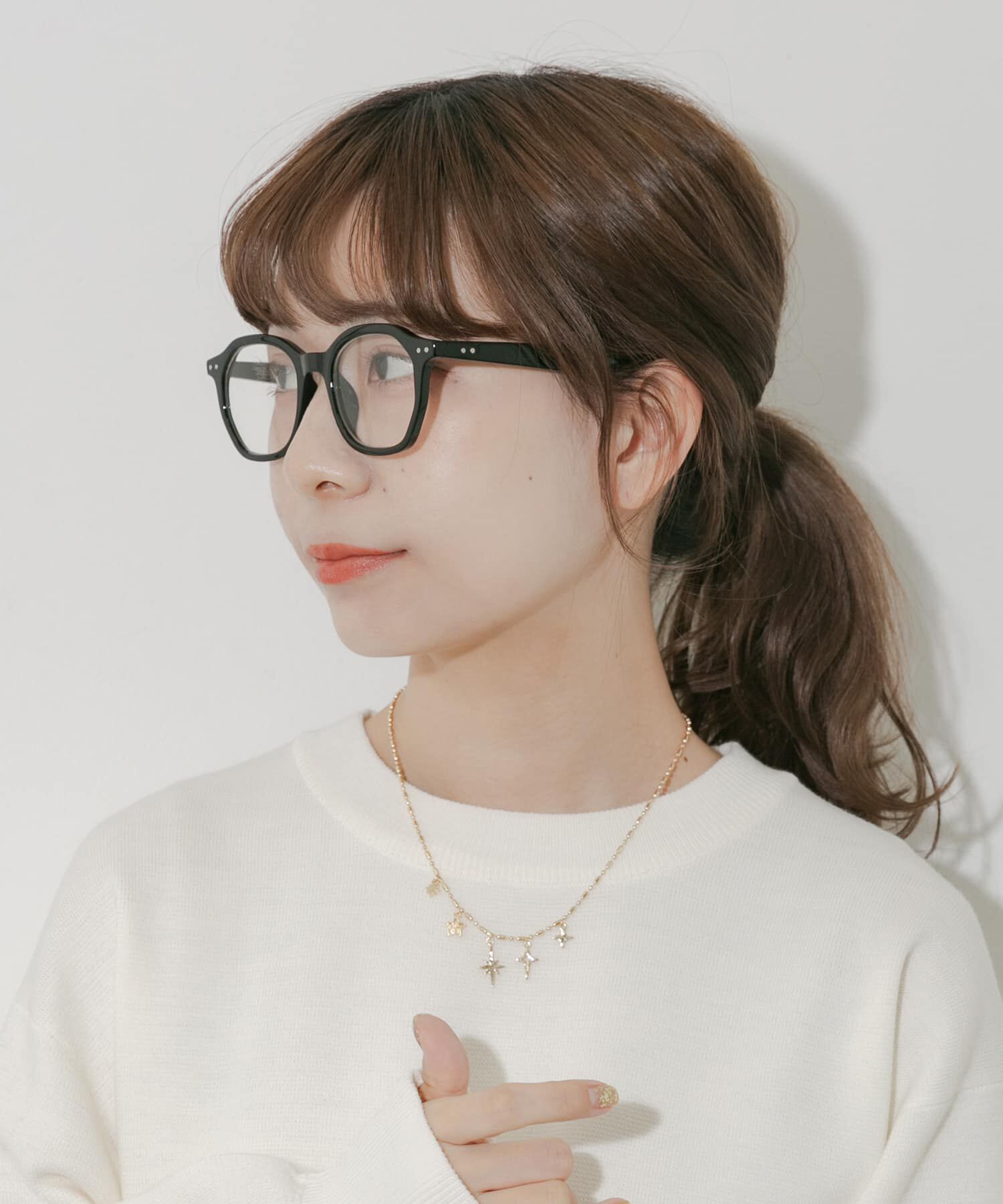 SMELLY「オクタゴンフレームダテメガネ」|メガネ|