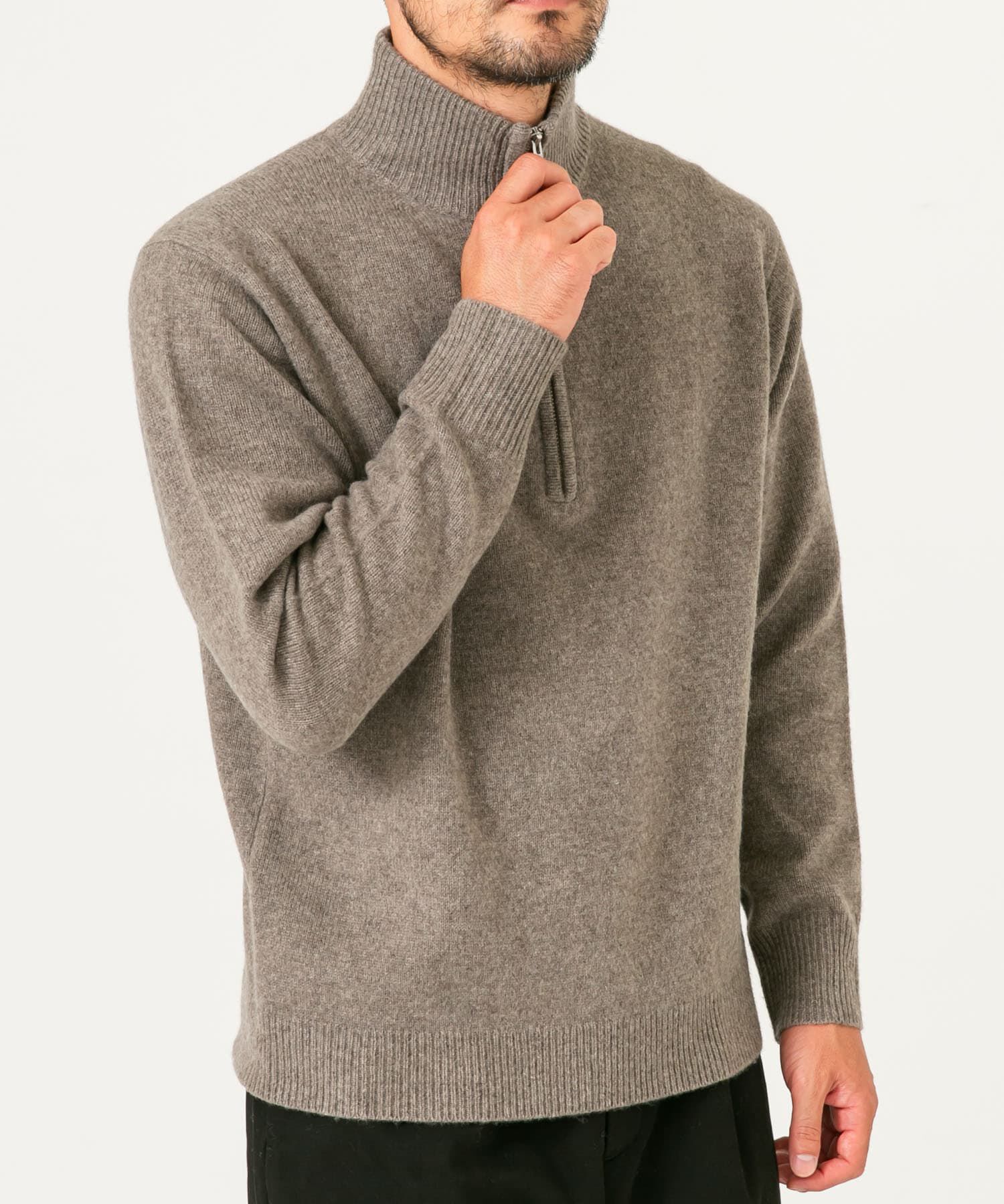 URBAN RESEARCH ROSSO「『XLサイズあり』ハミルトンラムズウールハーフジップニット」|ニット・セーター|