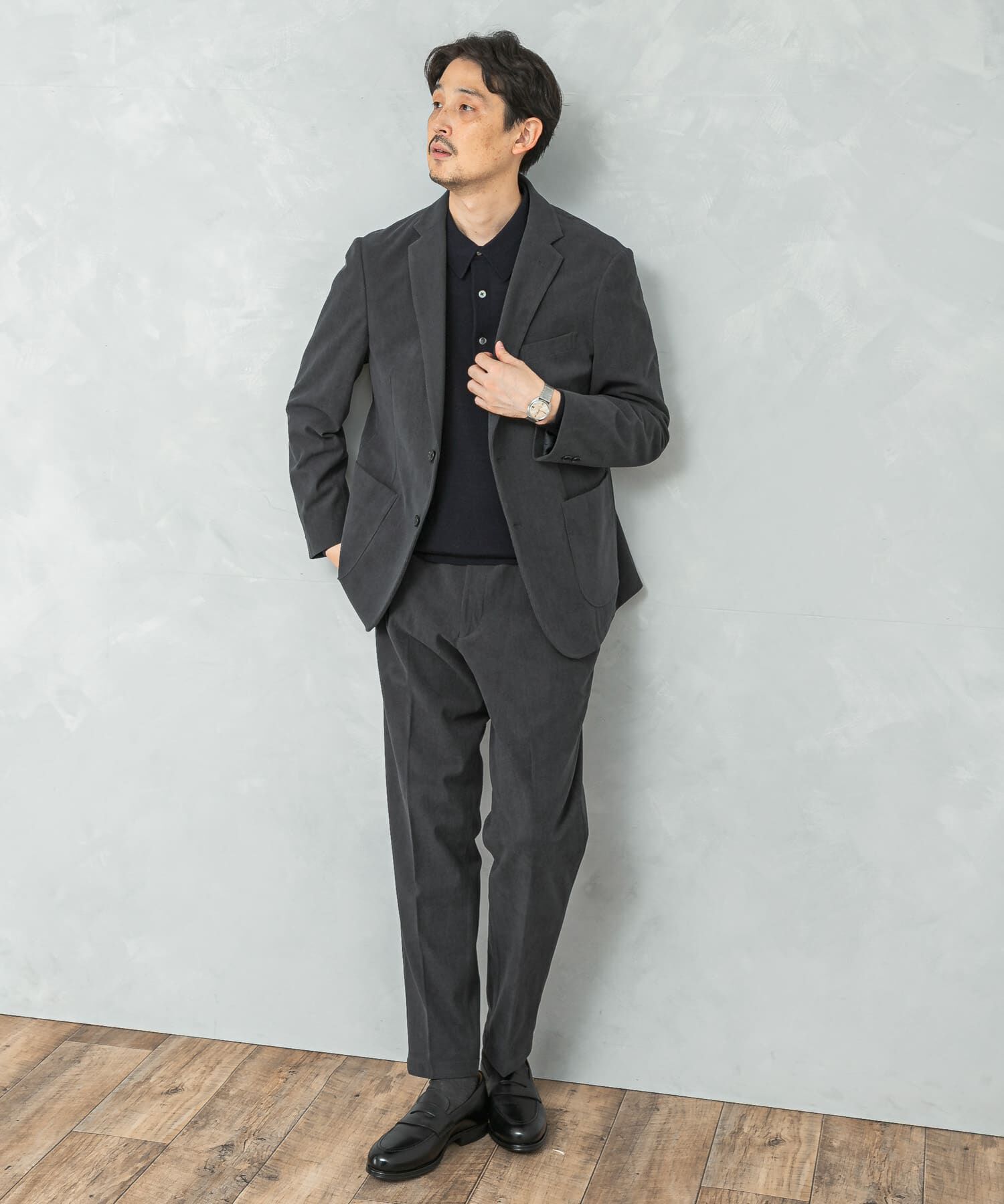 URBAN RESEARCH DOORS「LIFE STYLE TAILOR　マシンウォッシャブルハイゲージニットポロ」|シャツ・ブラウス|
