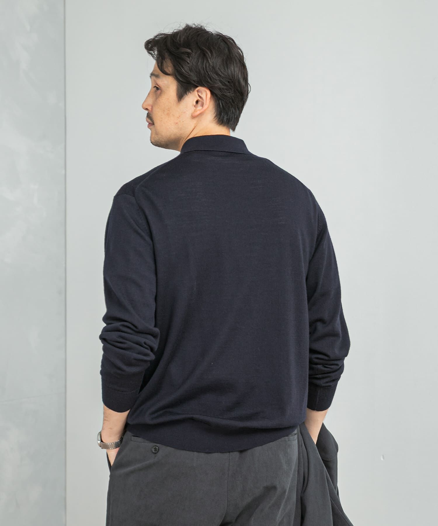 URBAN RESEARCH DOORS「LIFE STYLE TAILOR　マシンウォッシャブルハイゲージニットポロ」|シャツ・ブラウス|