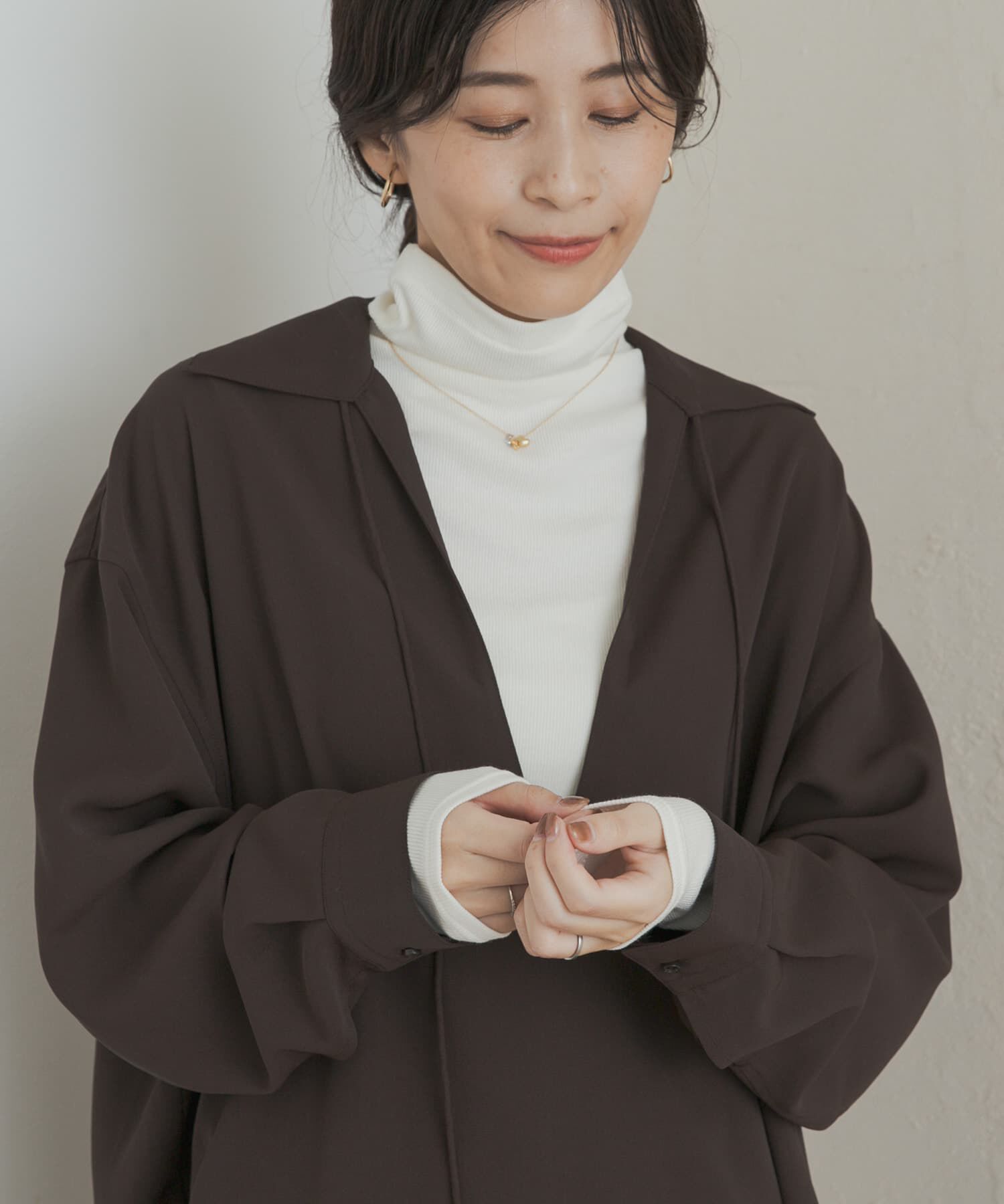 URBAN RESEARCH DOORS「ソフトテレコタートルプルオーバー」|Tシャツ・カットソー|