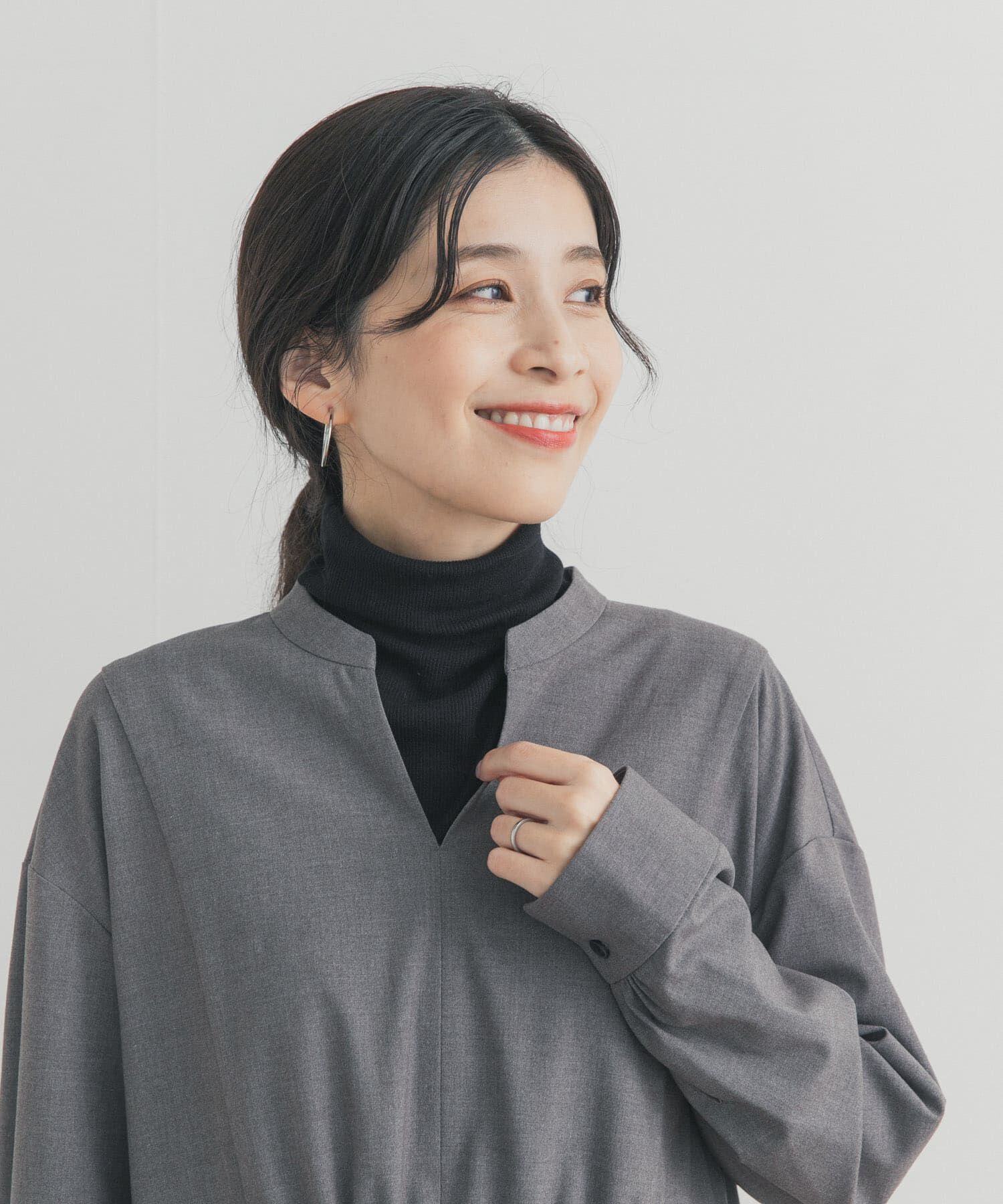 URBAN RESEARCH DOORS「ソフトテレコタートルプルオーバー」|Tシャツ・カットソー|