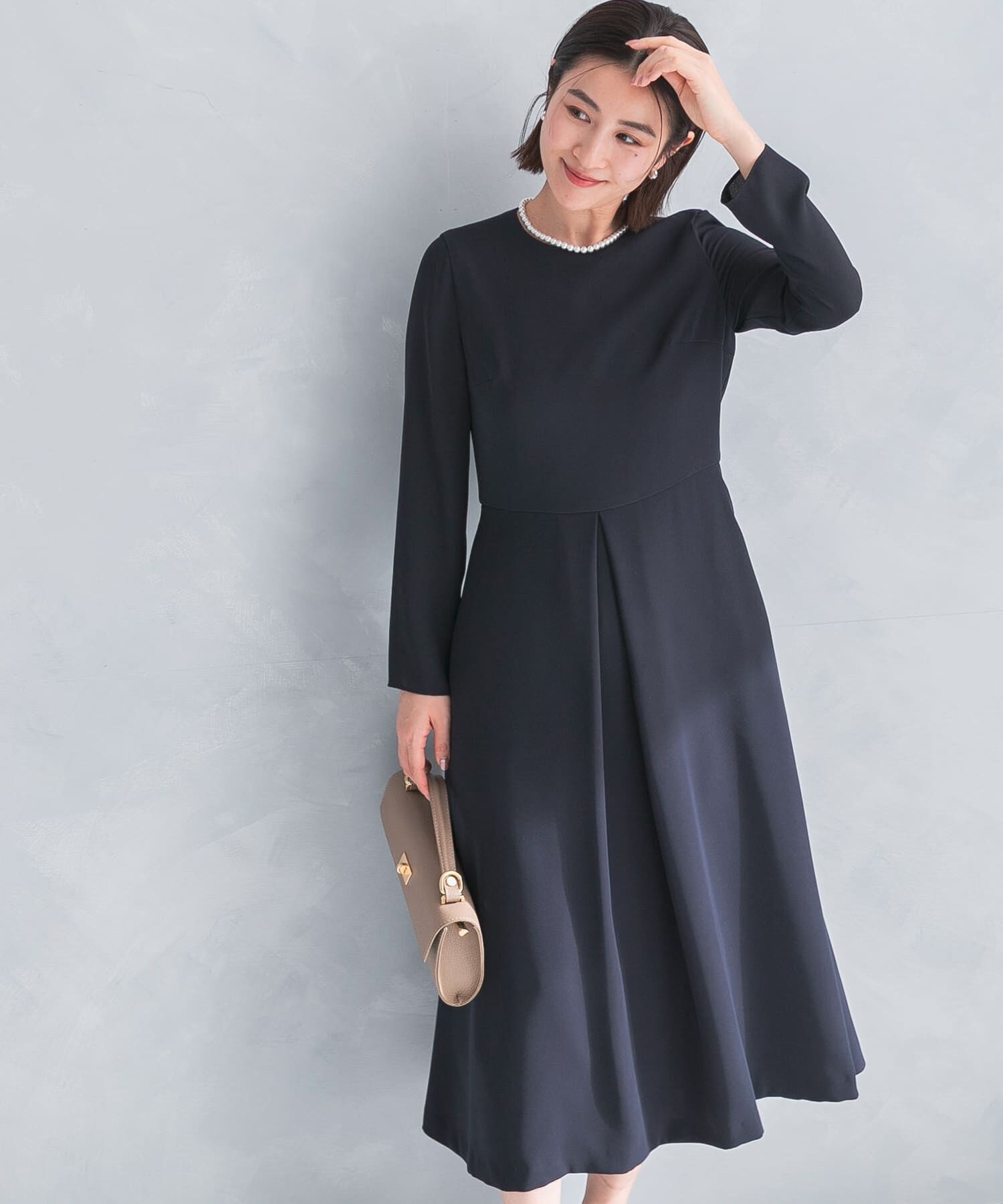 URBAN RESEARCH ROSSO「kaene　シフォン合わせロングワンピース」|ワンピース|ネイビー