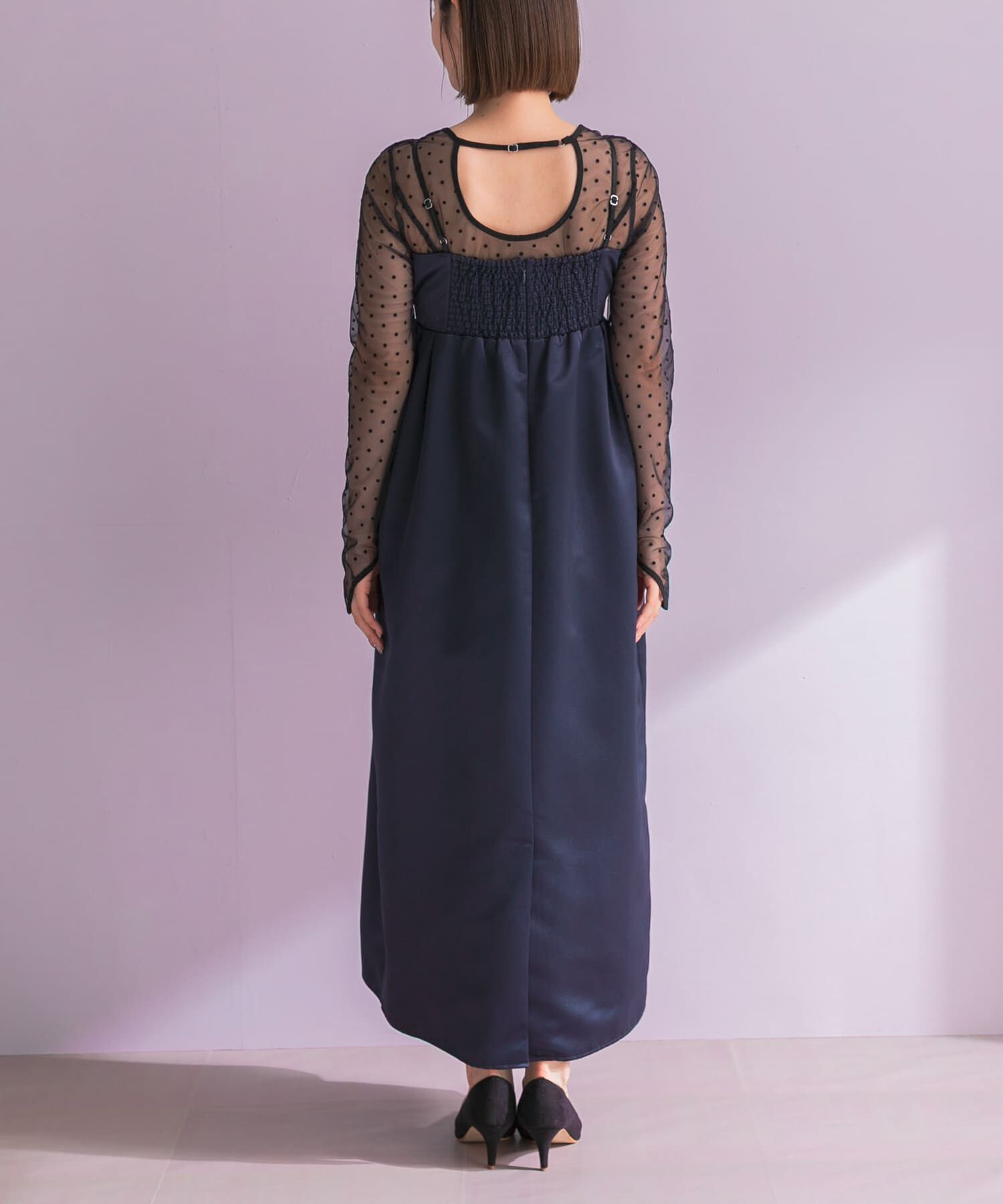 URBAN RESEARCH ROSSO「ANDRESD　RIBBONS DRESS&times;SHEER TOPS」|ワンピース|