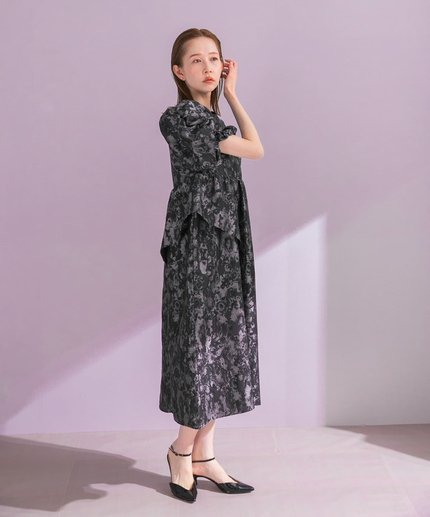 URBAN RESEARCH ROSSO「ANDRESD　JACQUARD DRESS」|ワンピース|グレー