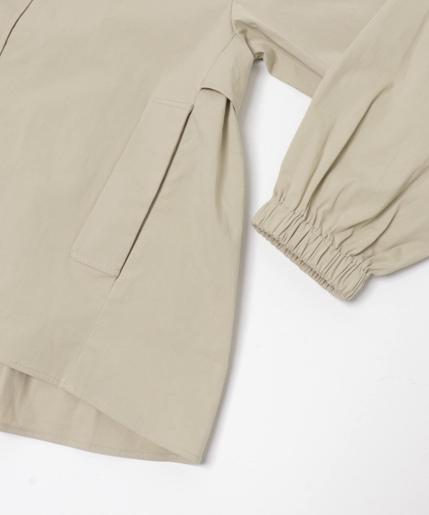 URBAN RESEARCH DOORS「撥水バックギャザーフードジャケット」|ノーカラーコート|