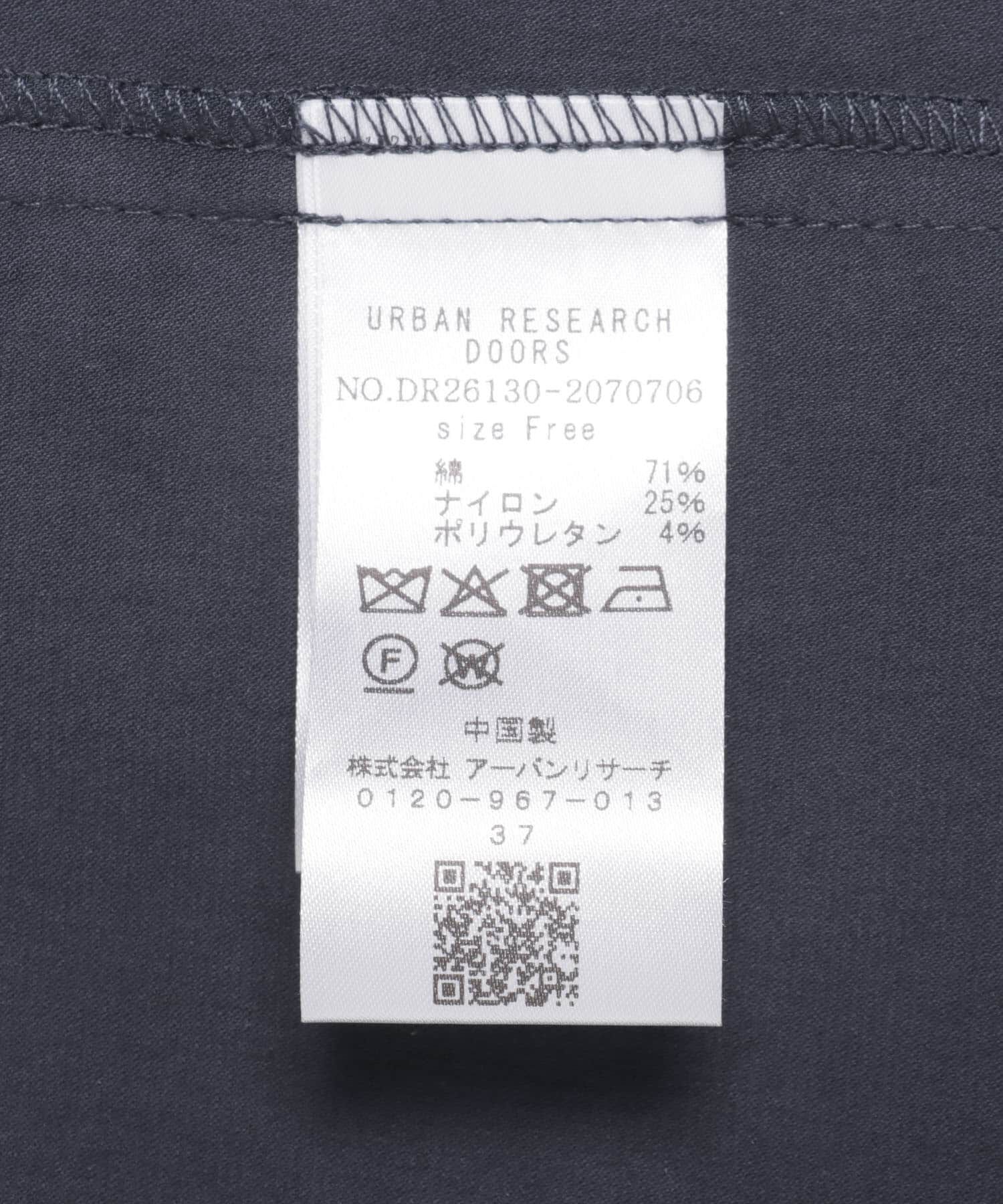 URBAN RESEARCH DOORS「撥水バックギャザーフードジャケット」|ノーカラーコート|