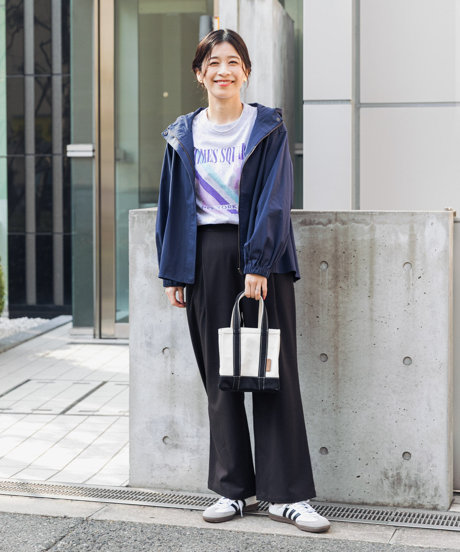 URBAN RESEARCH DOORS「撥水バックギャザーフードジャケット」|ノーカラーコート|