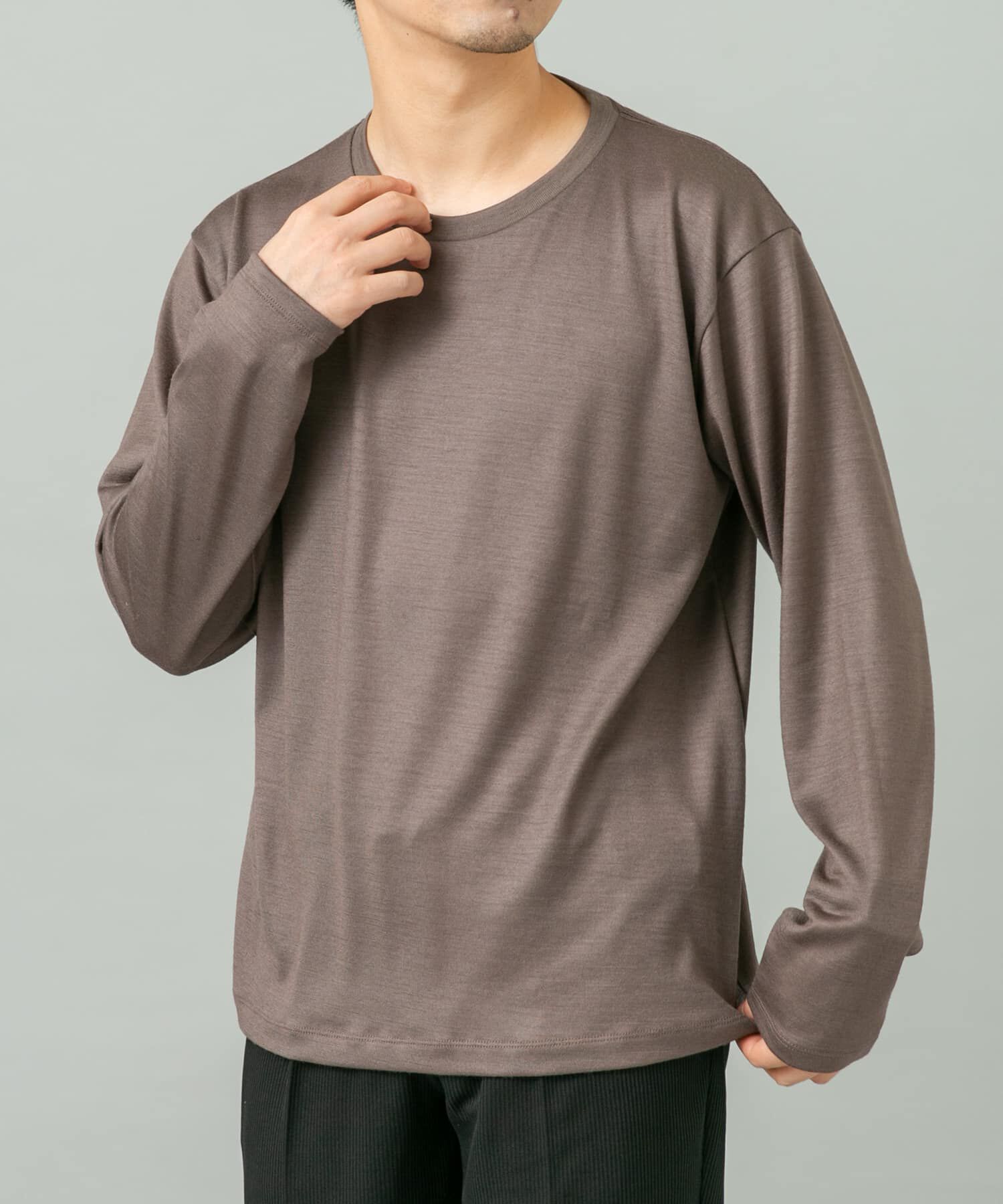 URBAN RESEARCH ROSSO「『XLサイズあり』ハイクオリティウールロンT」|Tシャツ・カットソー|