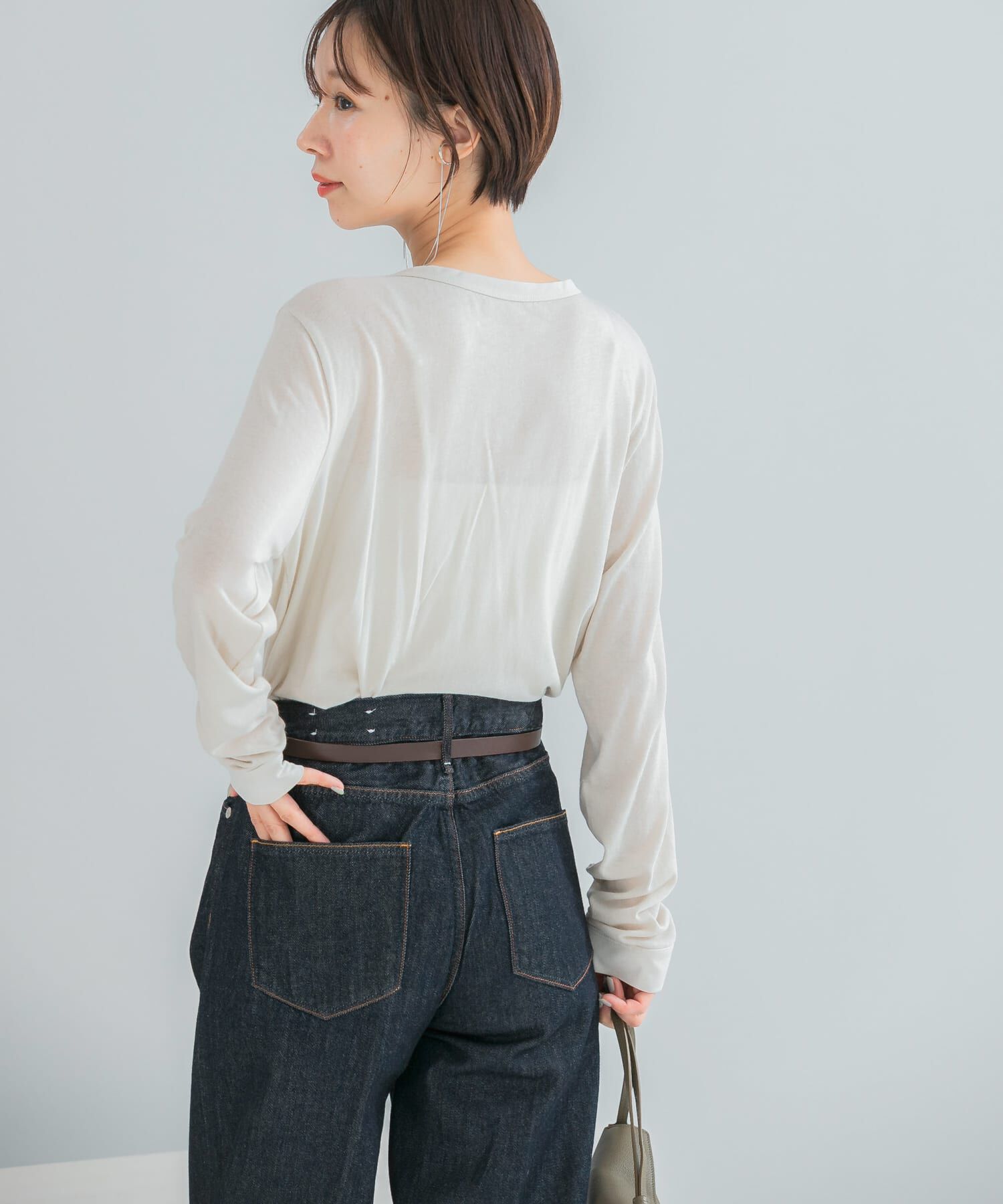 URBAN RESEARCH ROSSO「シルク混ドッキングカットソー」|Tシャツ・カットソー|