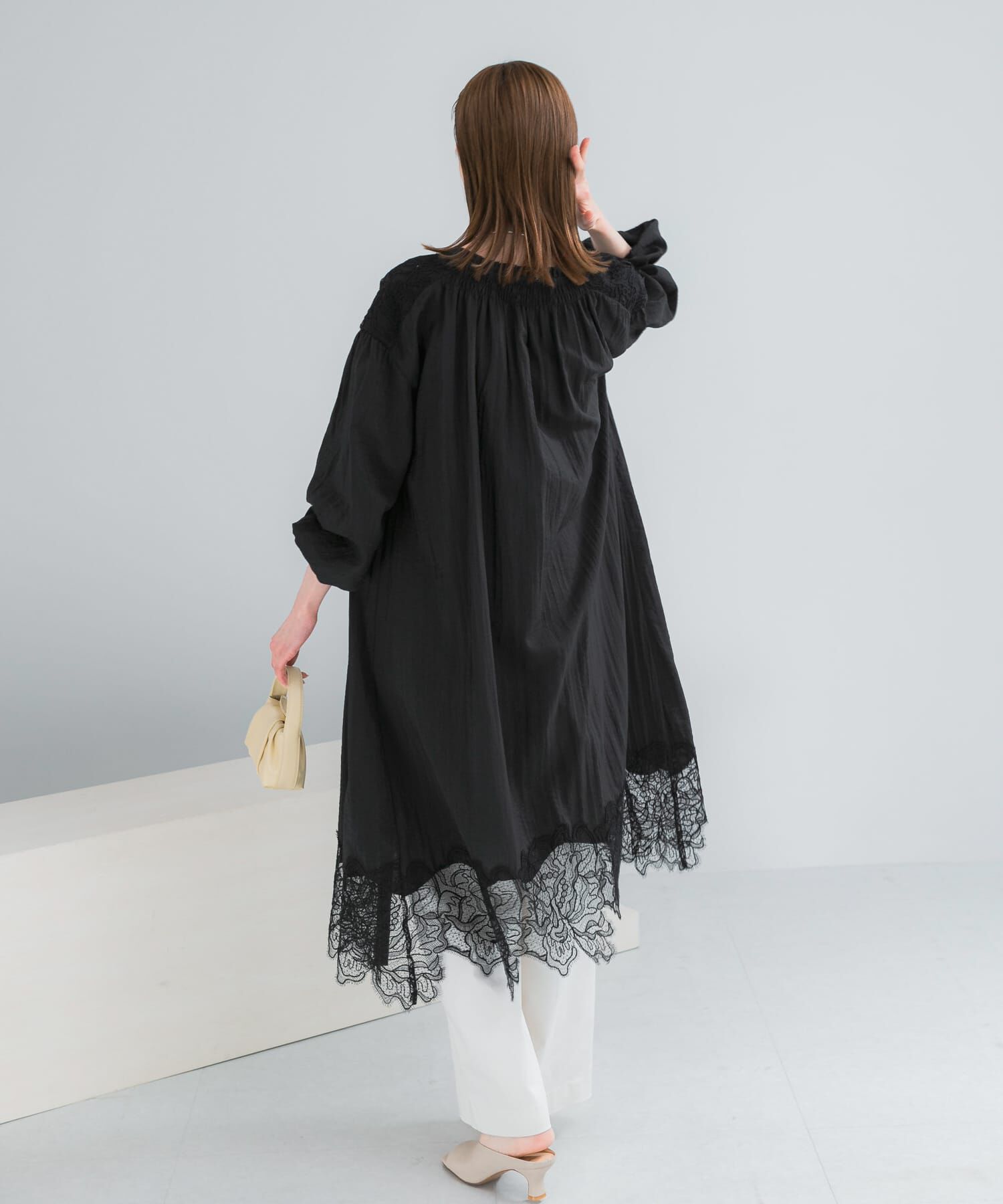 URBAN RESEARCH ROSSO「レース切り替えガウンワンピース」|ワンピース|