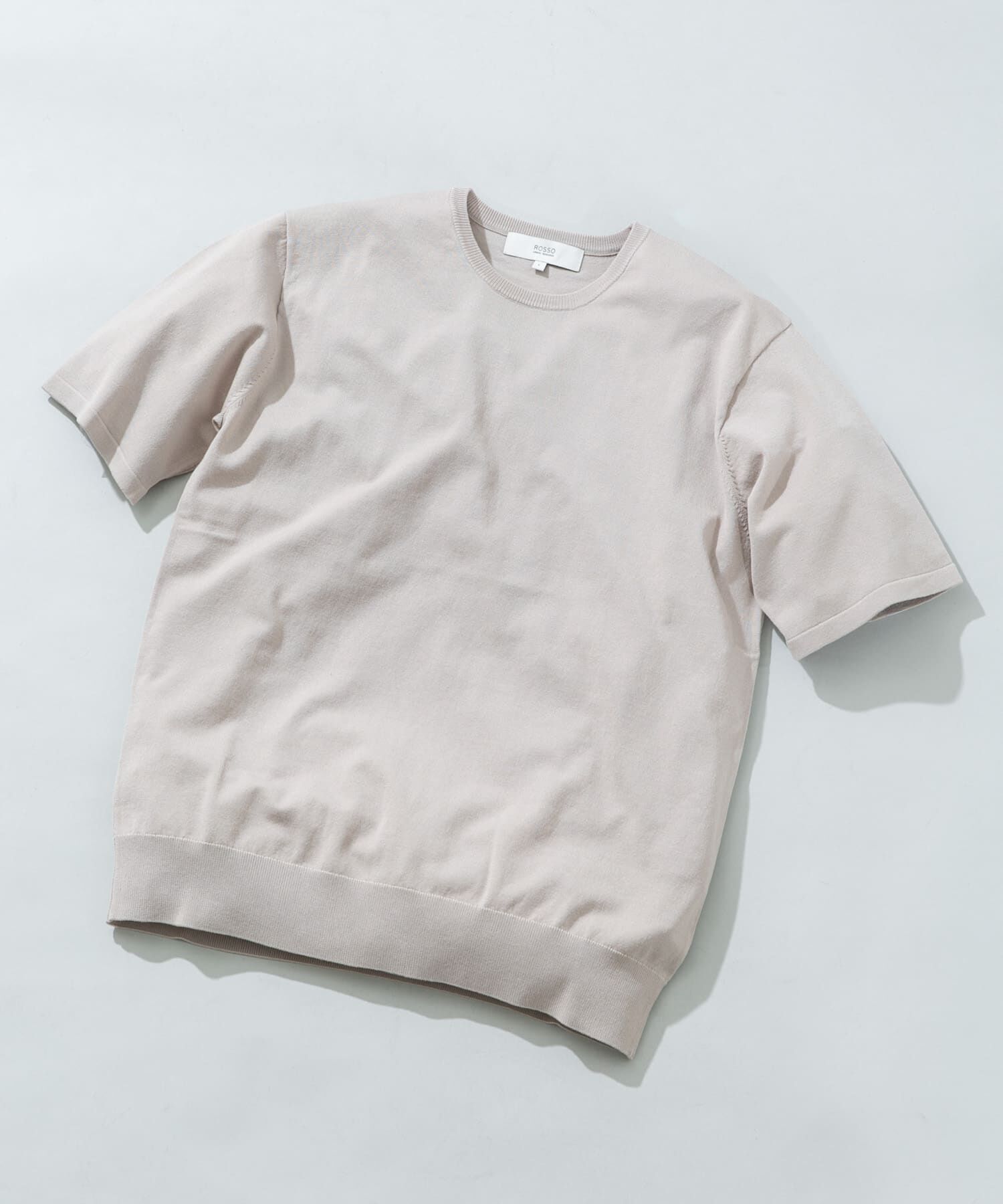 URBAN RESEARCH ROSSO「シルク混クルーネックサマーニット」|ニット・セーター|グレー系その他