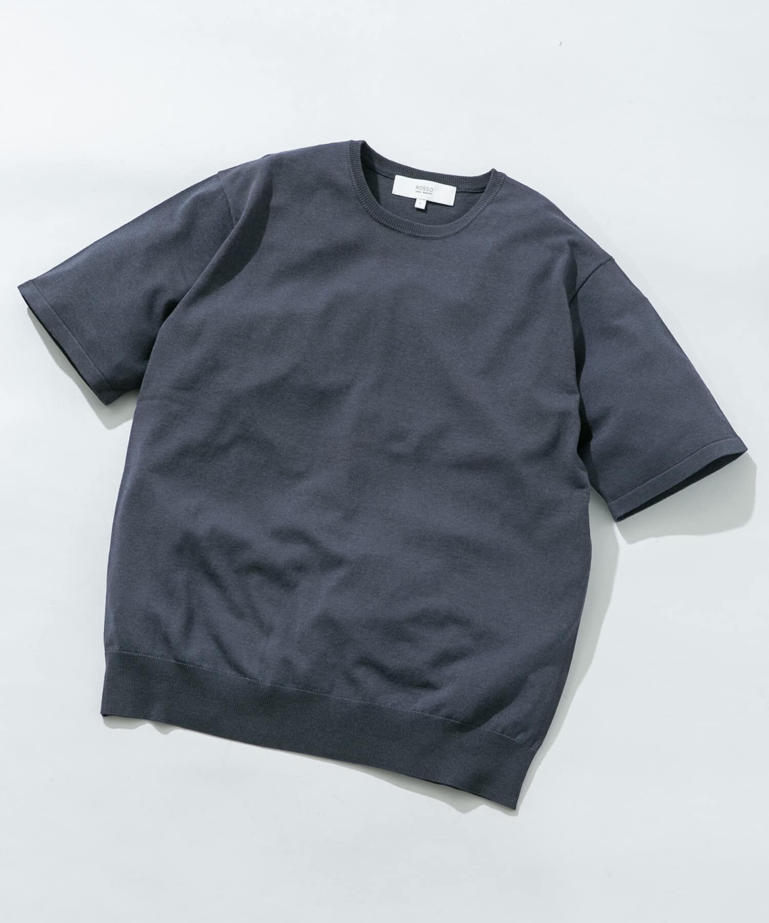 URBAN RESEARCH ROSSO「シルク混クルーネックサマーニット」|ニット・セーター|ブルー系その他