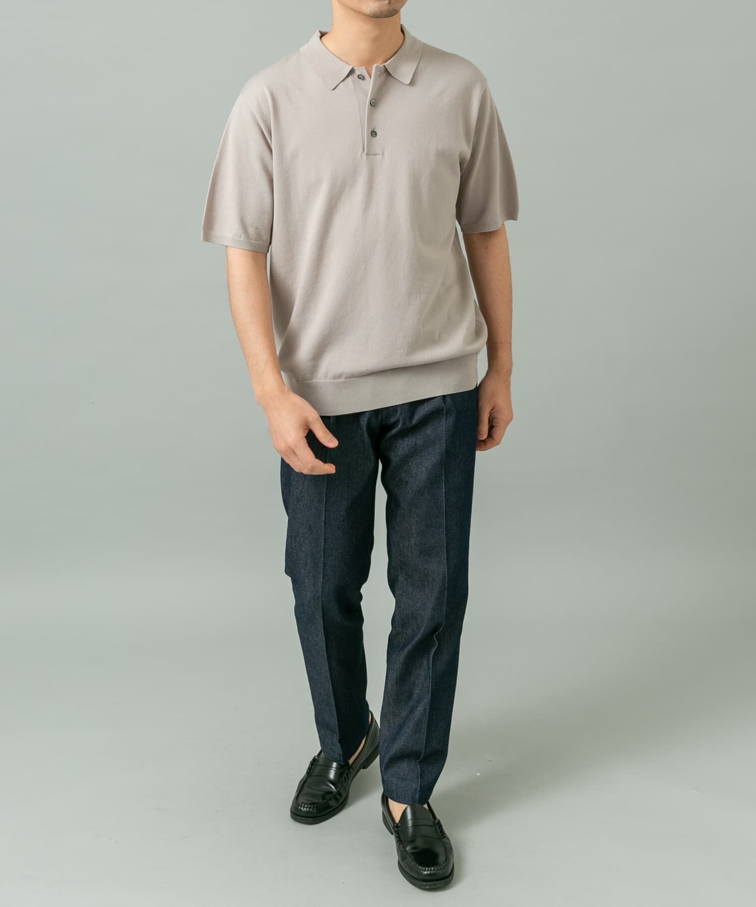 URBAN RESEARCH ROSSO「シルク混サマーニットポロシャツ」|ポロシャツ|