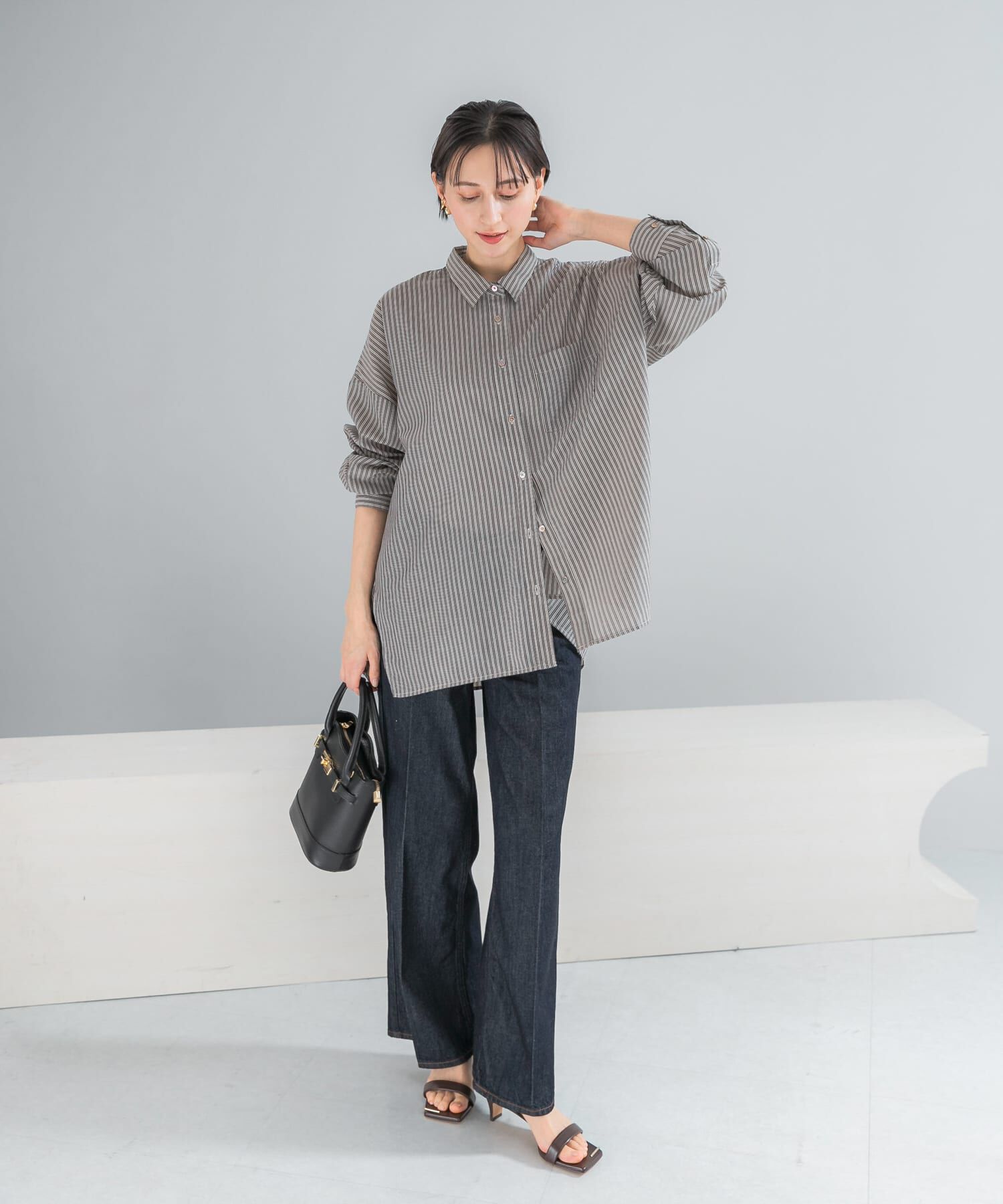 URBAN RESEARCH ROSSO「『WEB限定』『UR TECH Smart Linen Touch』イージーリネンオーバーシャツ」|シャツ・ブラウス|