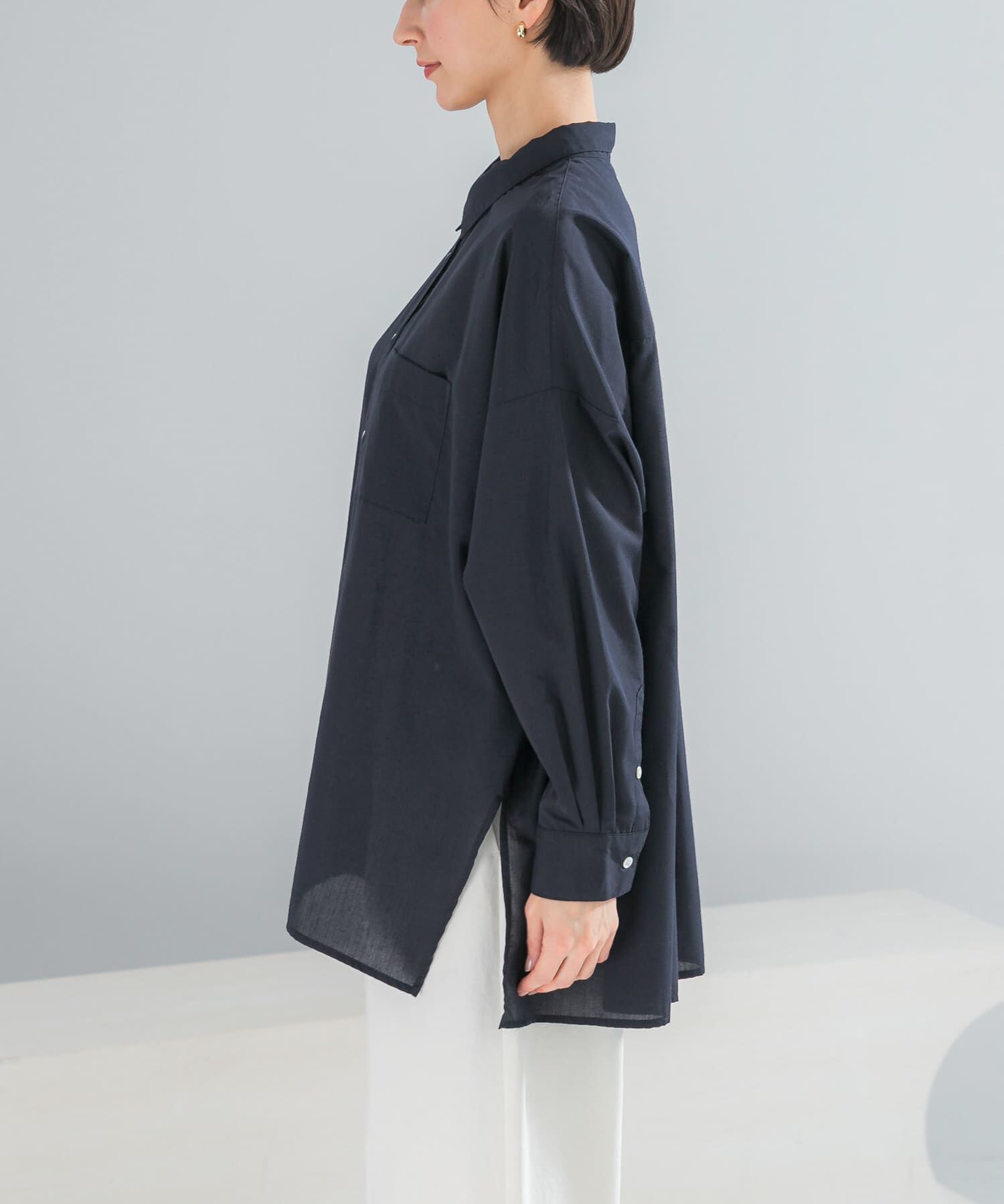 URBAN RESEARCH ROSSO「『WEB限定』『UR TECH Smart Linen Touch』イージーリネンオーバーシャツ」|シャツ・ブラウス|