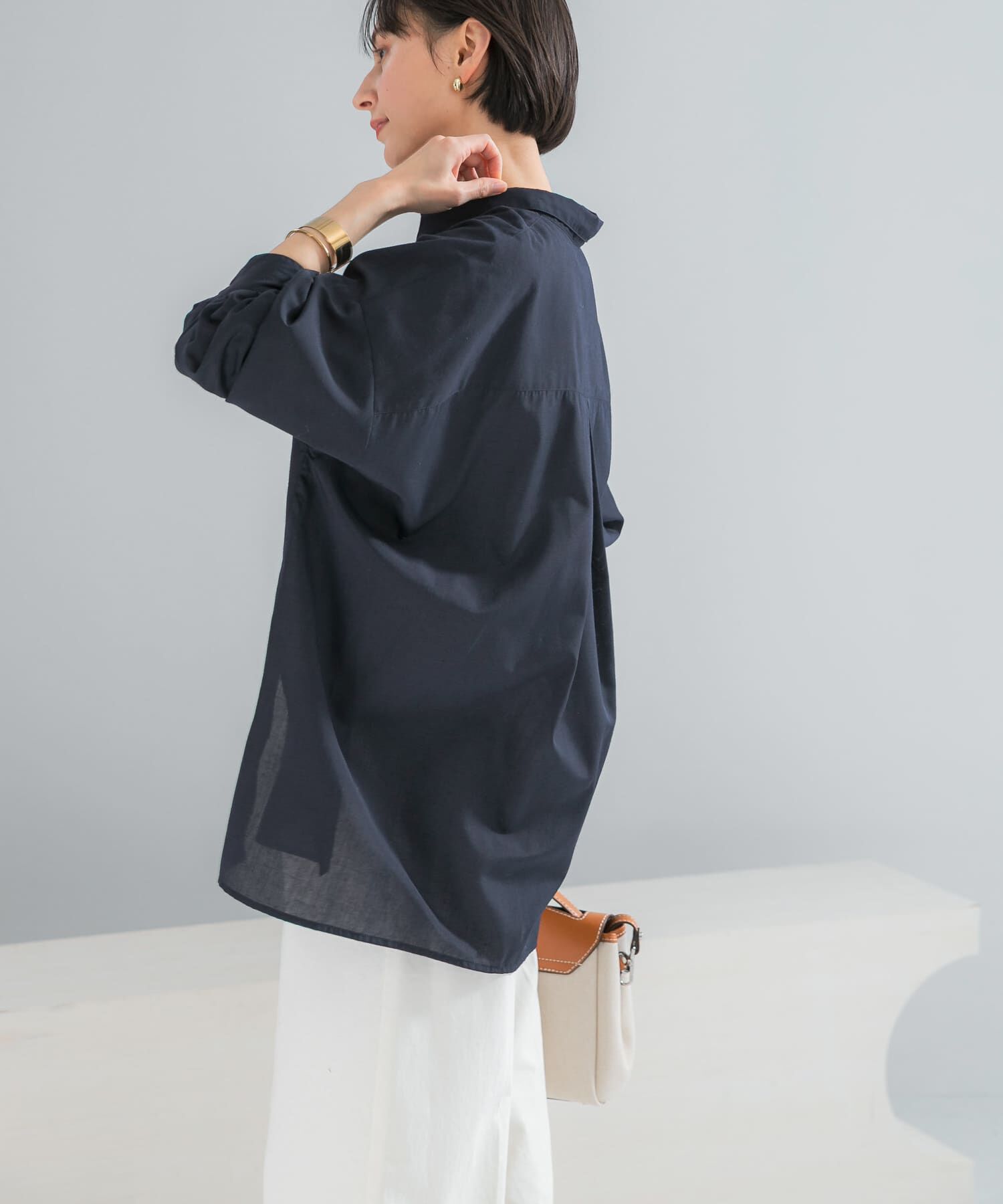 URBAN RESEARCH ROSSO「『WEB限定』『UR TECH Smart Linen Touch』イージーリネンオーバーシャツ」|シャツ・ブラウス|