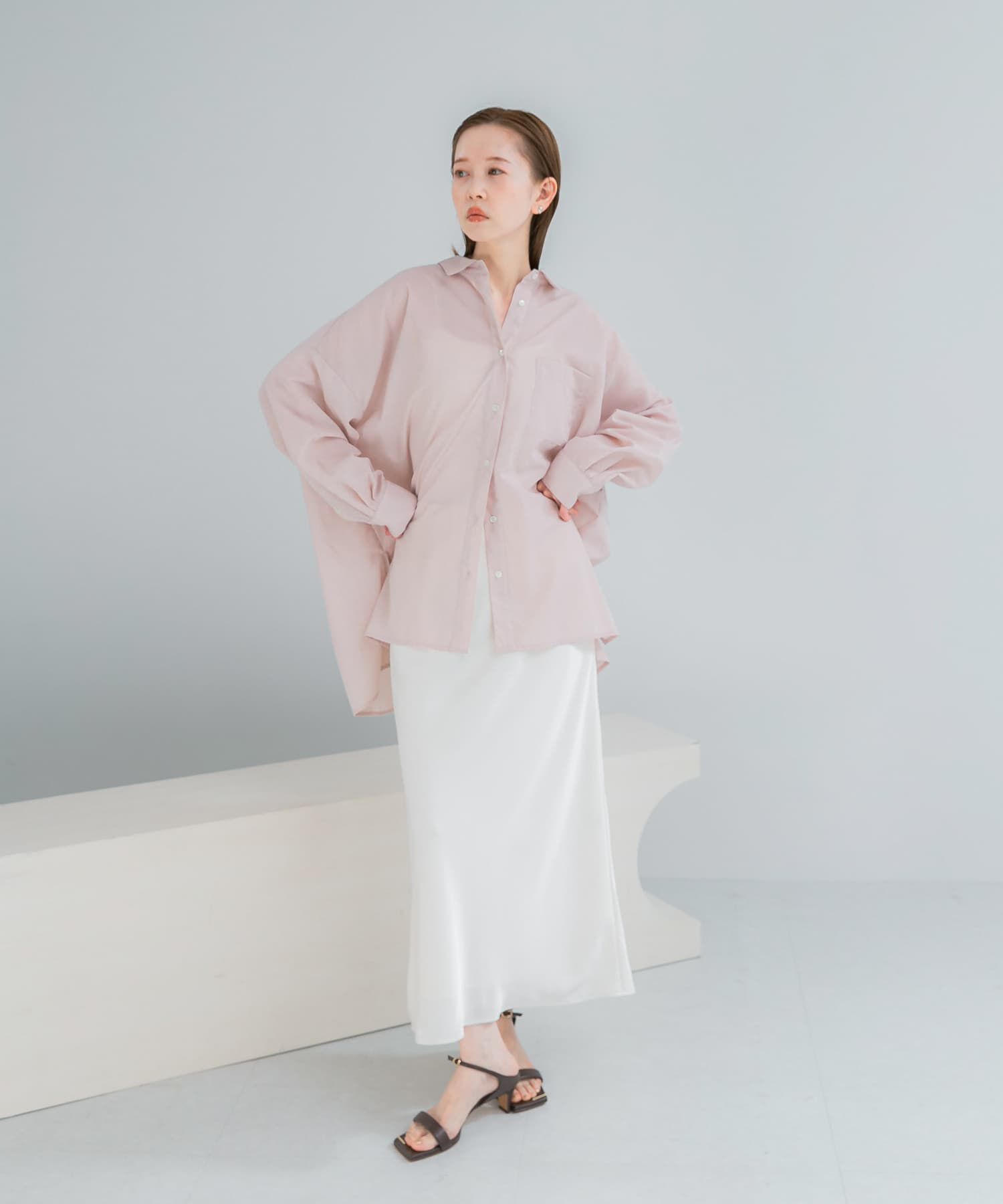 URBAN RESEARCH ROSSO「『WEB限定』『UR TECH Smart Linen Touch』イージーリネンオーバーシャツ」|シャツ・ブラウス|