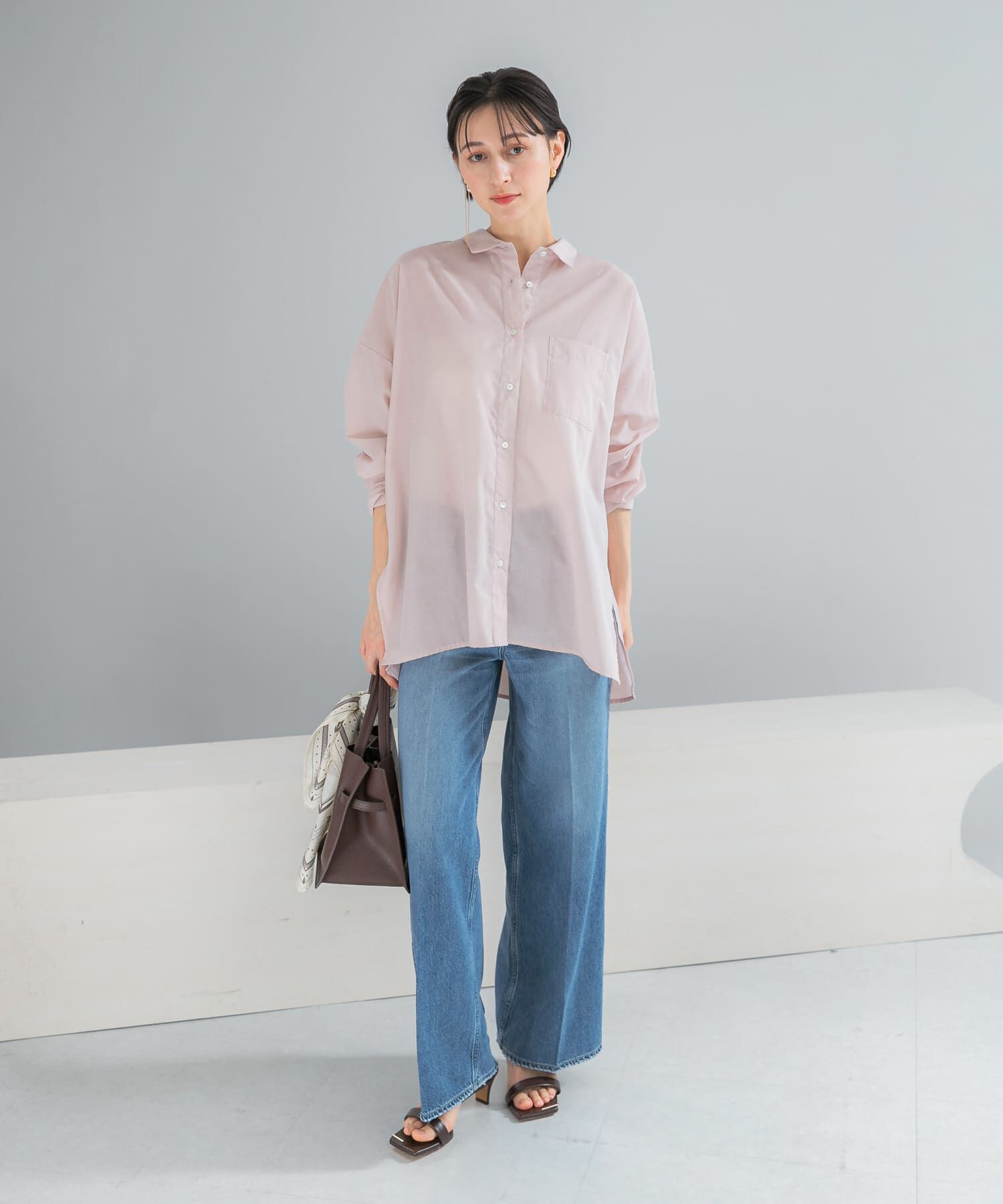 URBAN RESEARCH ROSSO「『WEB限定』『UR TECH Smart Linen Touch』イージーリネンオーバーシャツ」|シャツ・ブラウス|