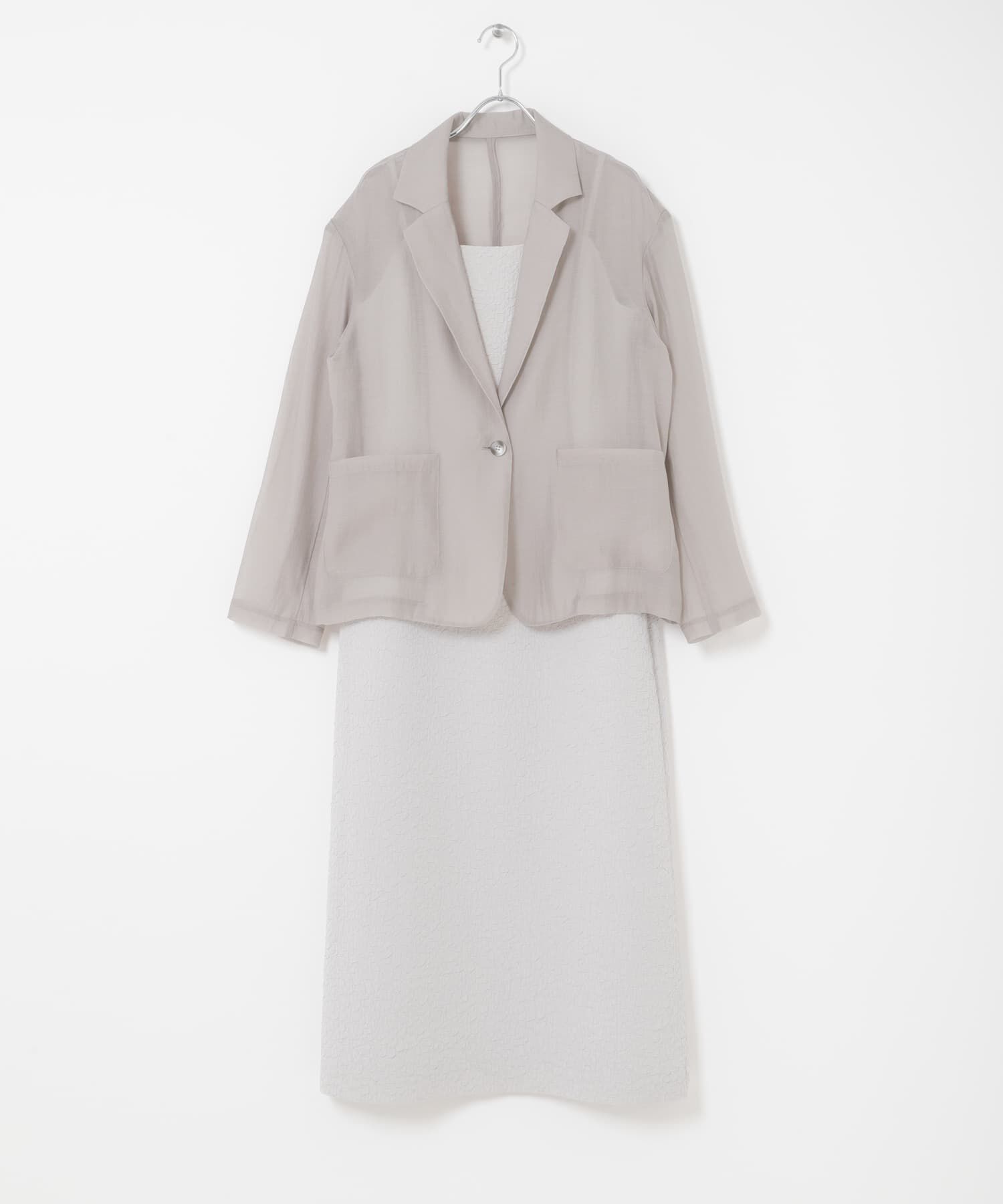 URBAN RESEARCH ROSSO「ジャケットsetジャガードドレス」|ワンピース|